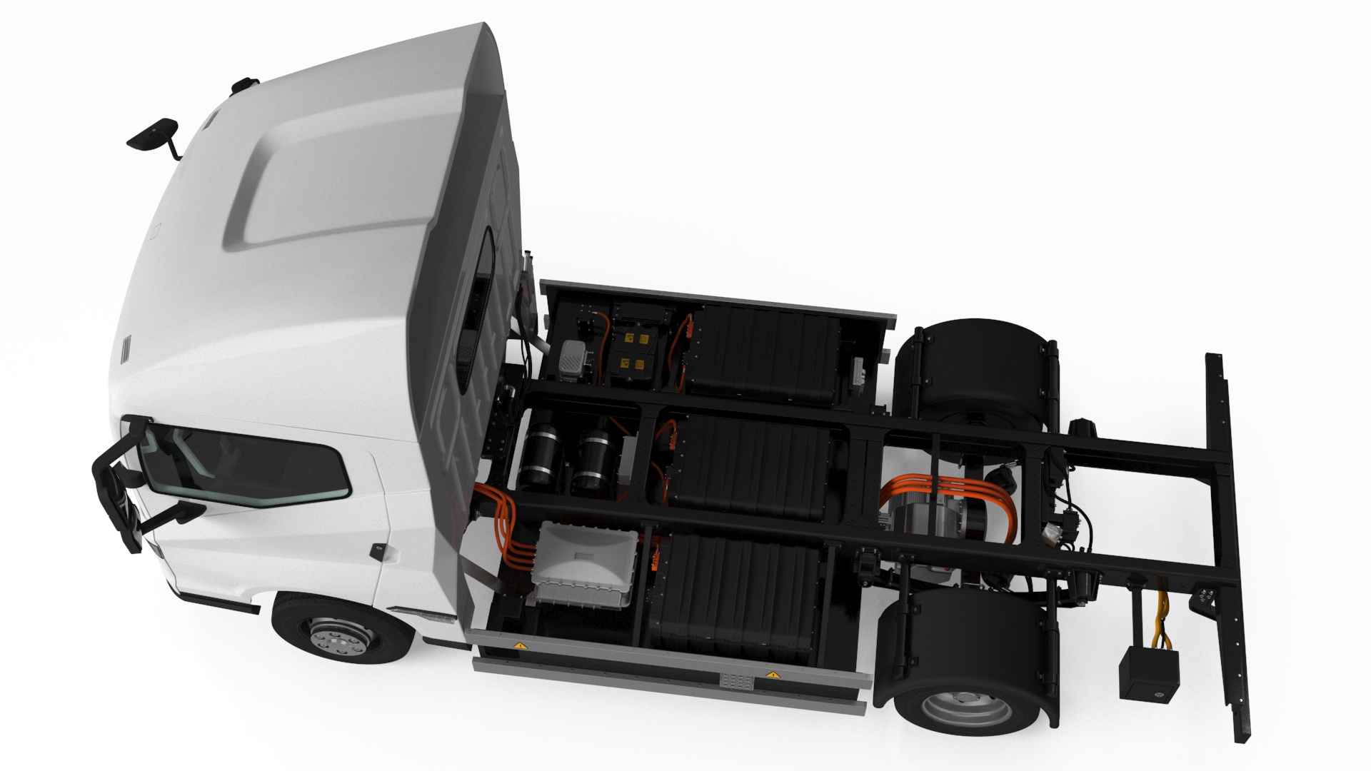 3D Truck BYD ETM6 Chassis White model