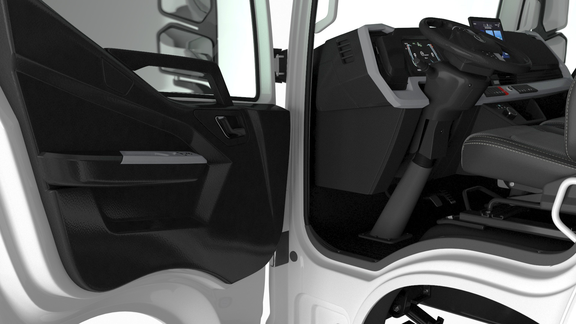 3D Truck BYD ETM6 Chassis White model
