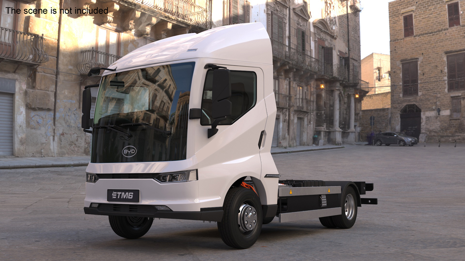 3D Truck BYD ETM6 Chassis White model