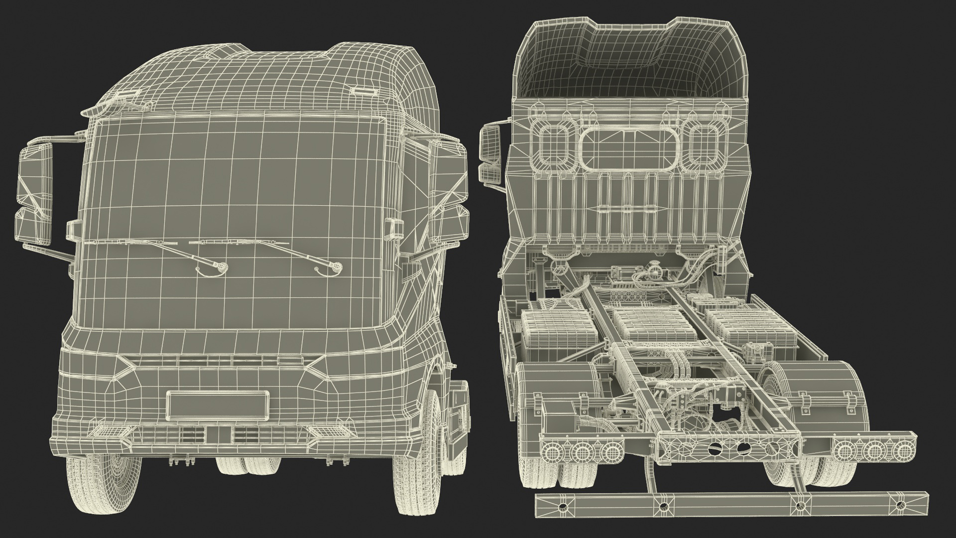 3D Truck BYD ETM6 Chassis White model