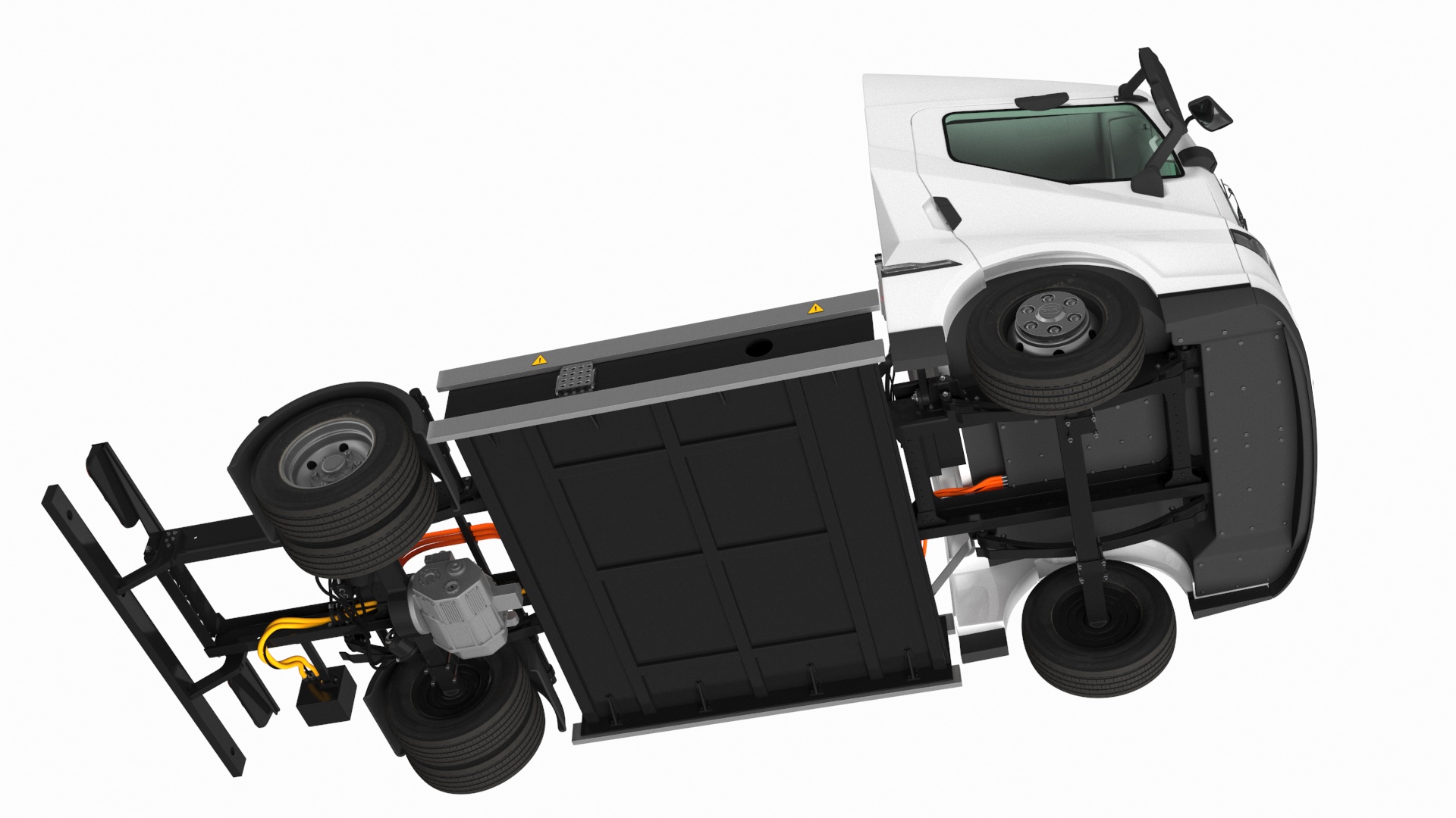 3D Truck BYD ETM6 Chassis White model