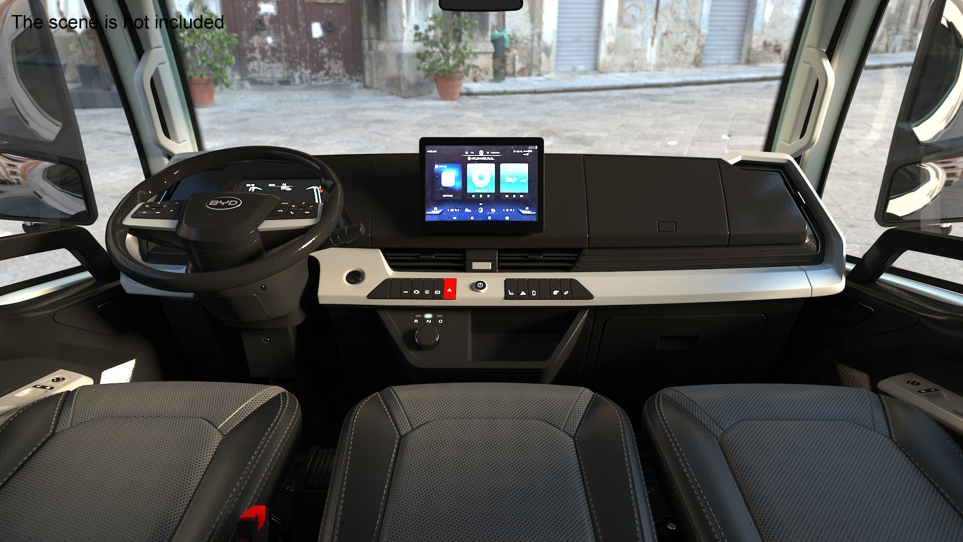 3D Truck BYD ETM6 Chassis White model