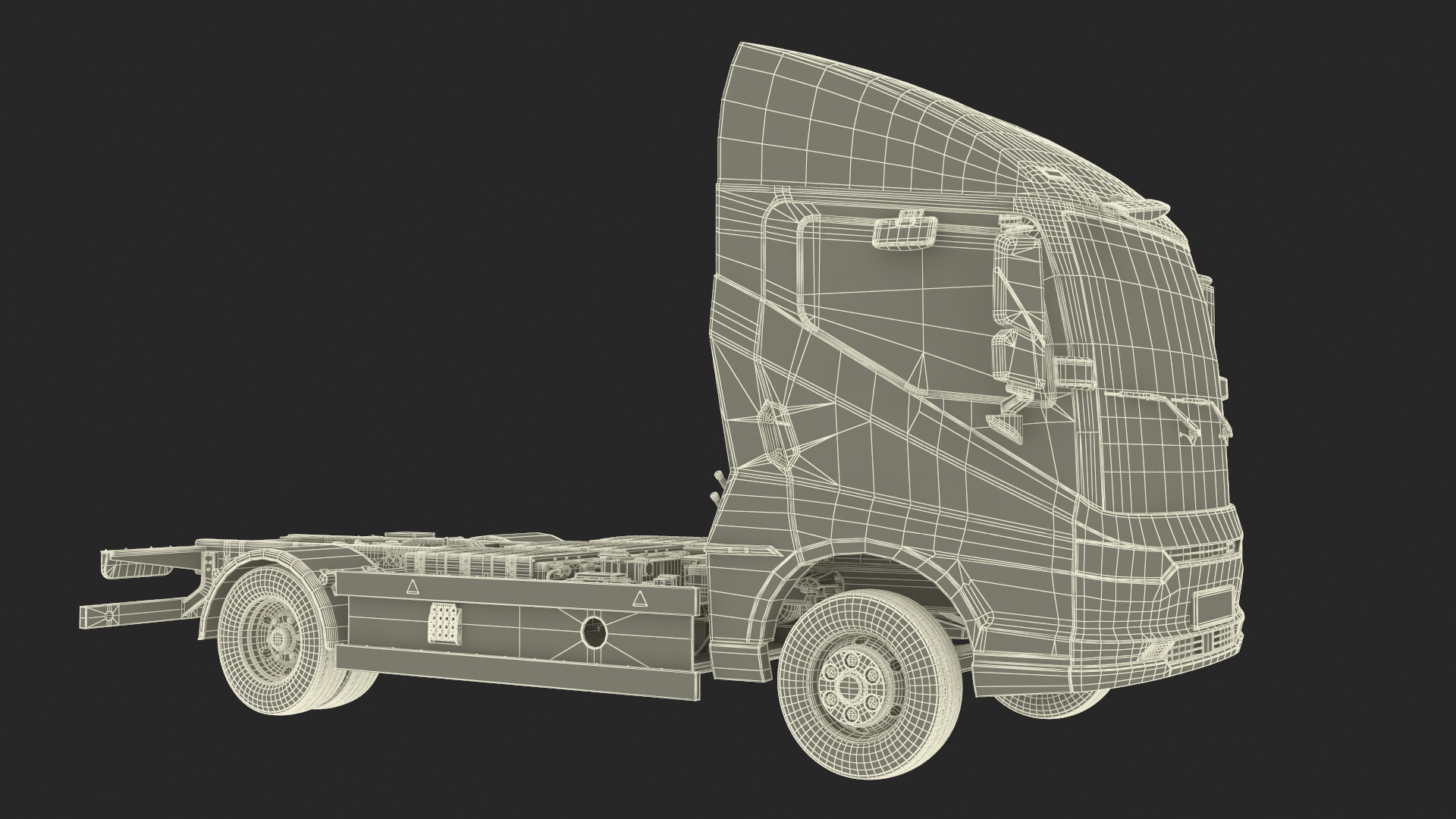 3D Truck BYD ETM6 Chassis White model