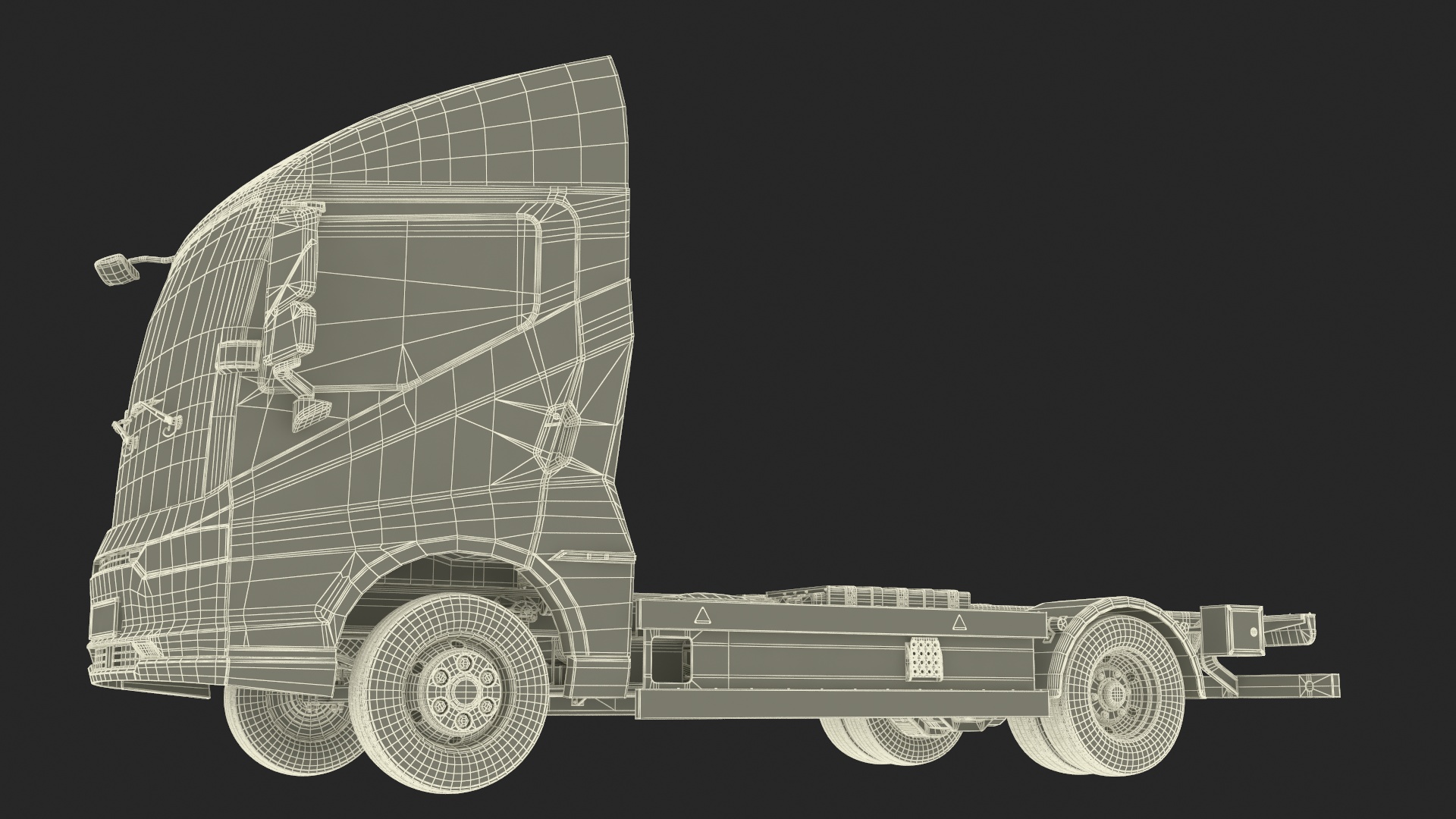 3D Truck BYD ETM6 Chassis White model