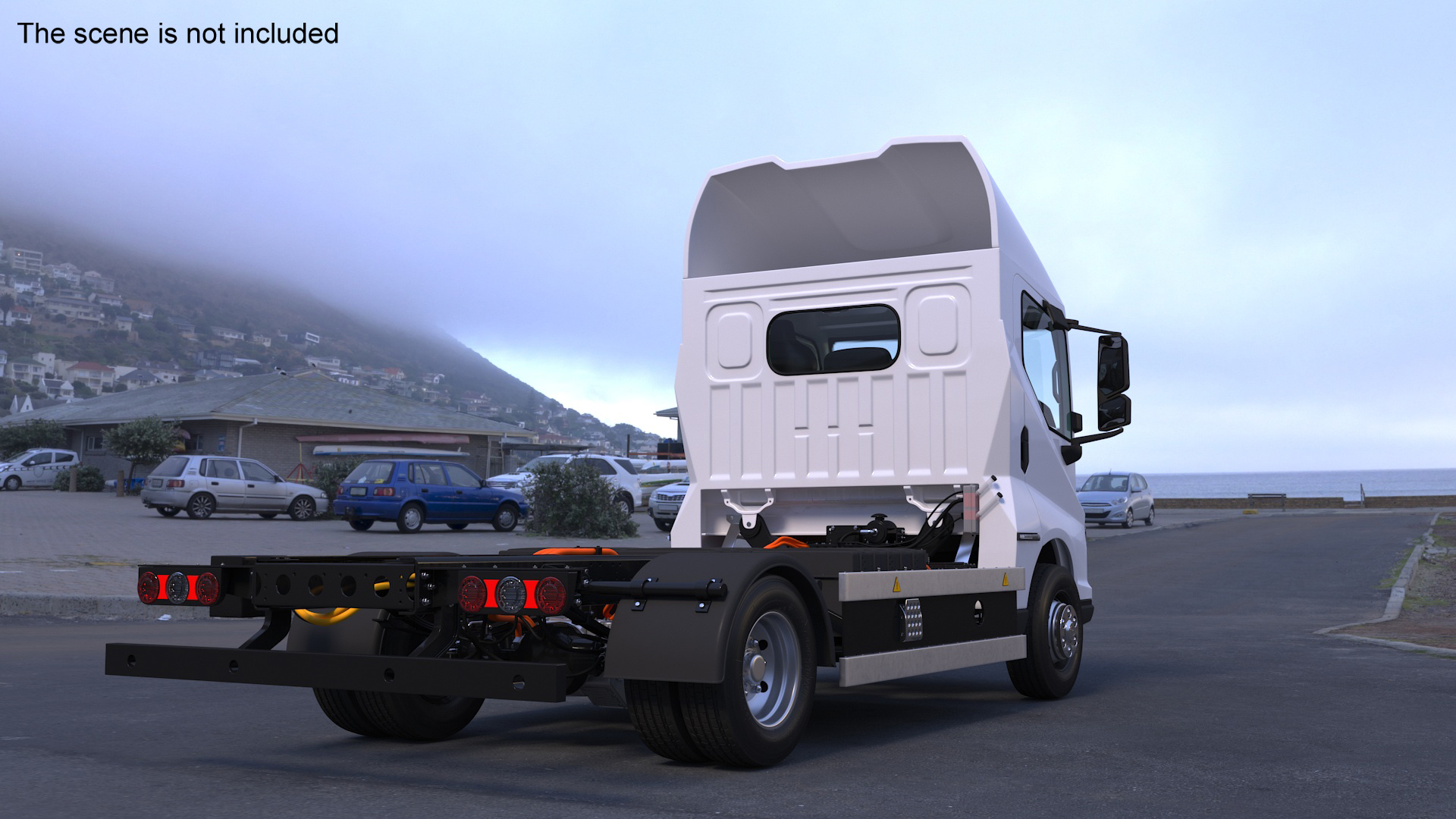 3D Truck BYD ETM6 Chassis White model