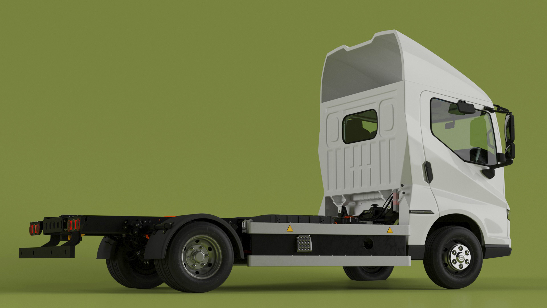 3D Truck BYD ETM6 Chassis White model