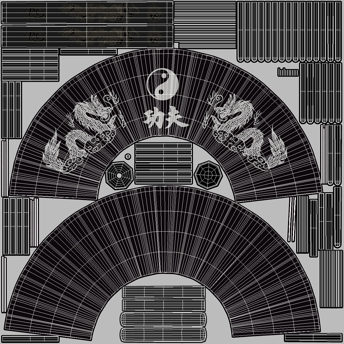 3D Kung Fu Fan