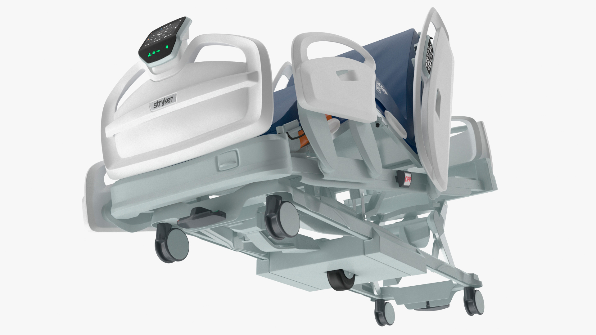 Stryker Procuity ZM Smart Hospital Bed Rigged for Cinema 4D 3D model
