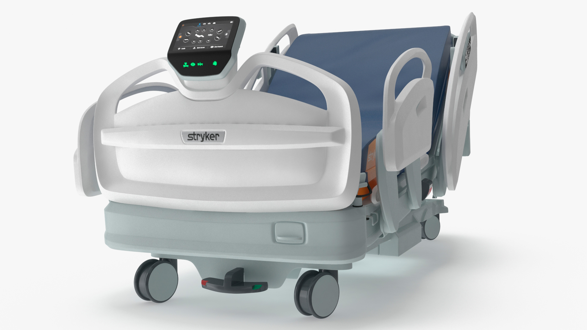 Stryker Procuity ZM Smart Hospital Bed Rigged for Cinema 4D 3D model