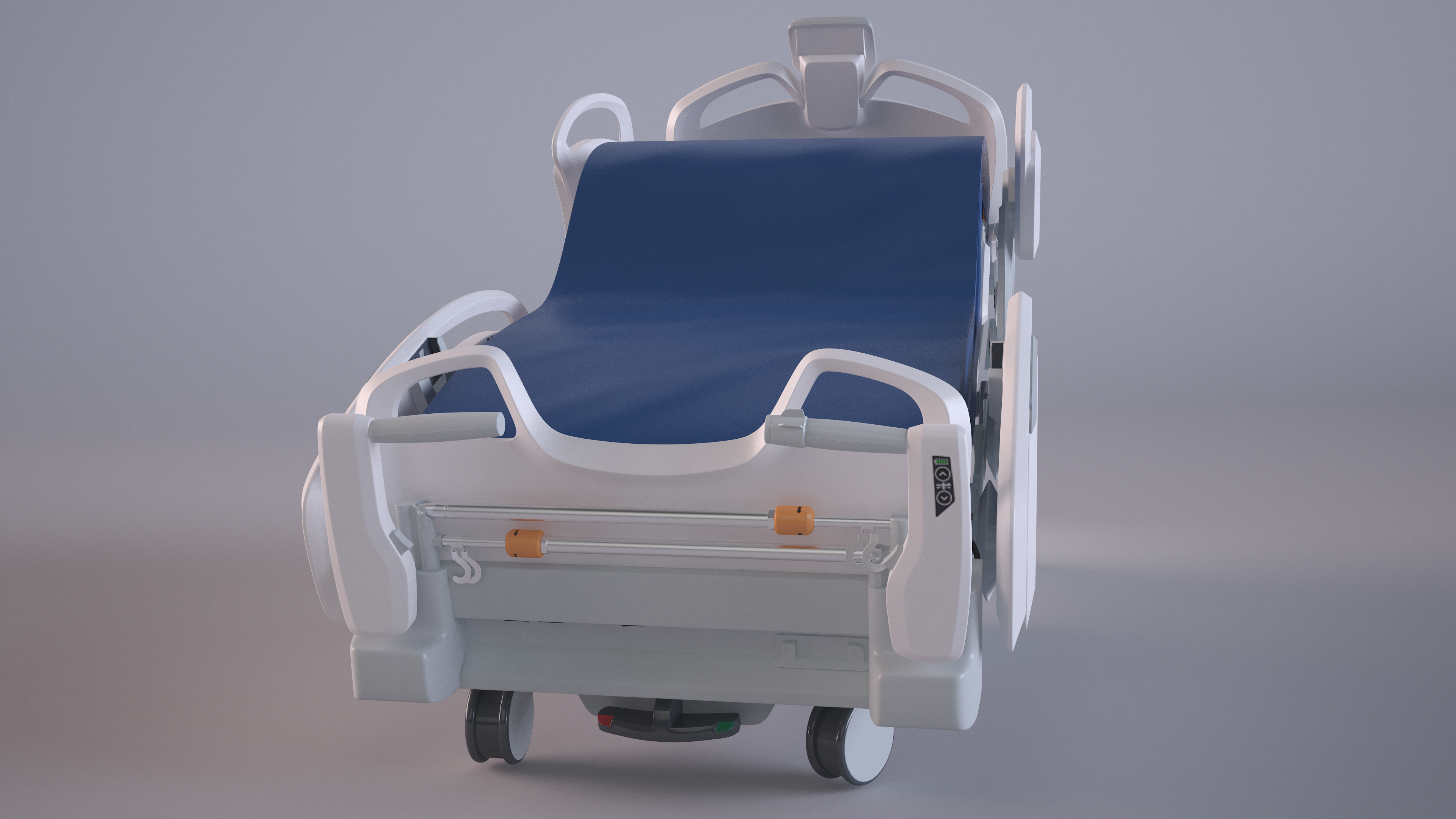 Stryker Procuity ZM Smart Hospital Bed Rigged for Cinema 4D 3D model