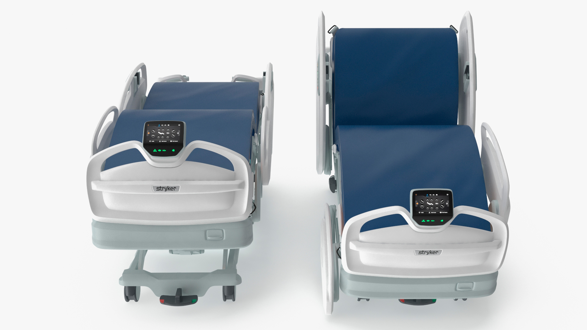 Stryker Procuity ZM Smart Hospital Bed Rigged for Cinema 4D 3D model
