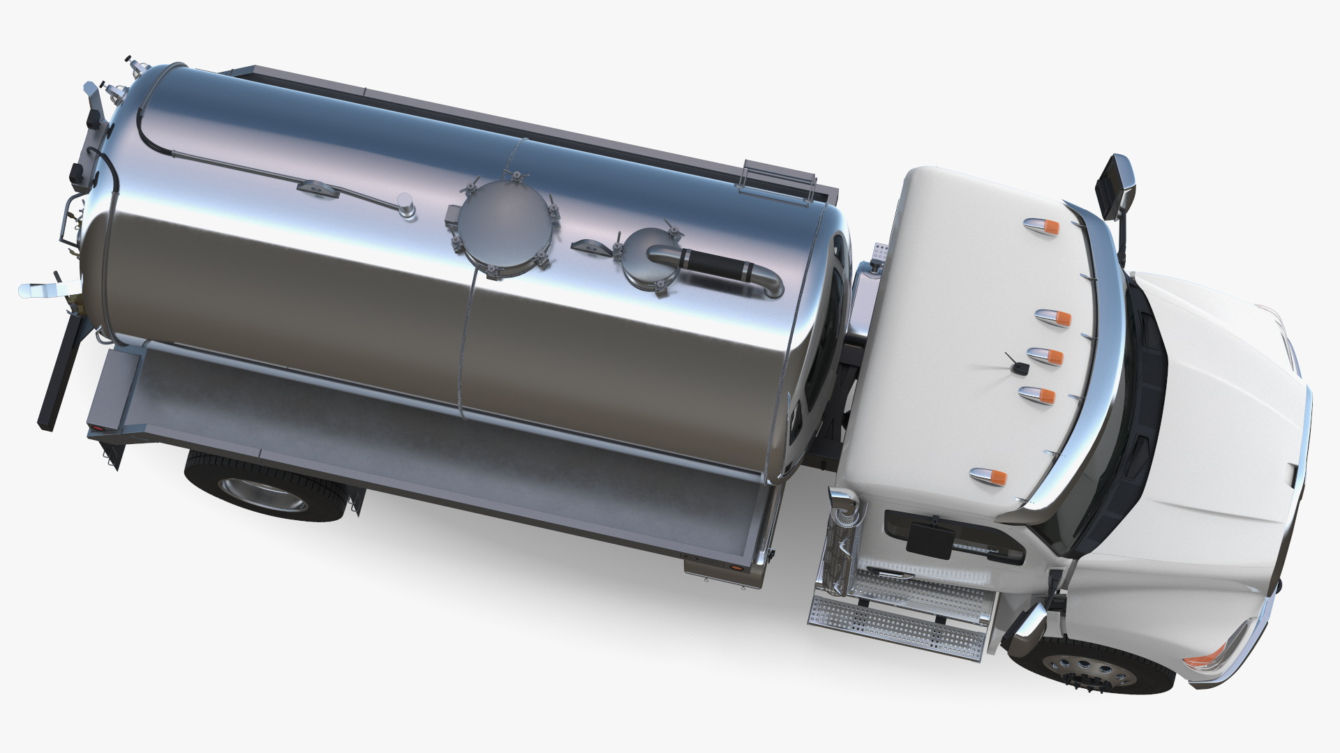 Peterbilt 537 White Vacuum Truck 3D