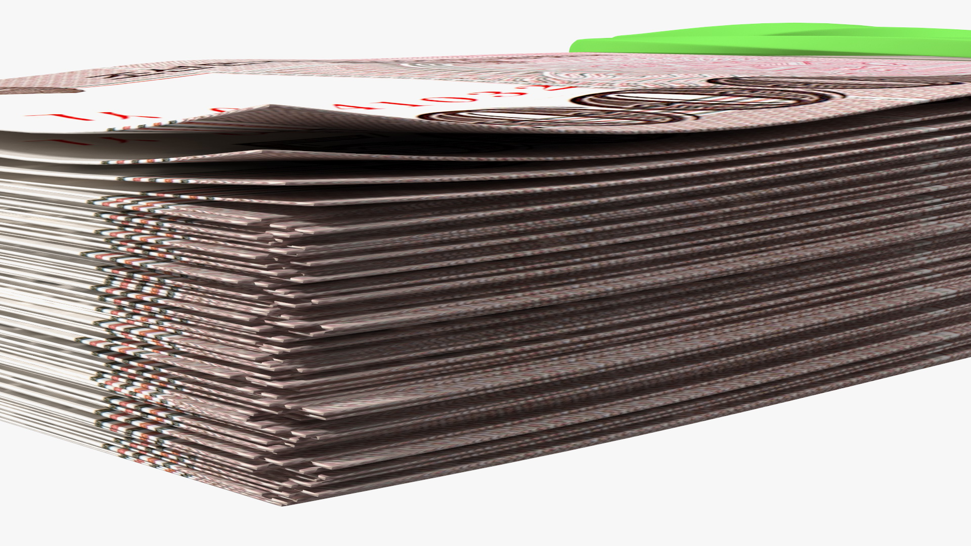 3D Rubber Band Stack of North Korea 5000 Won 2008