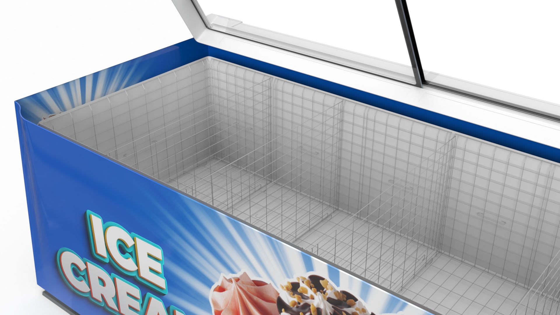 3D model Frosted Ice Cream Freezer