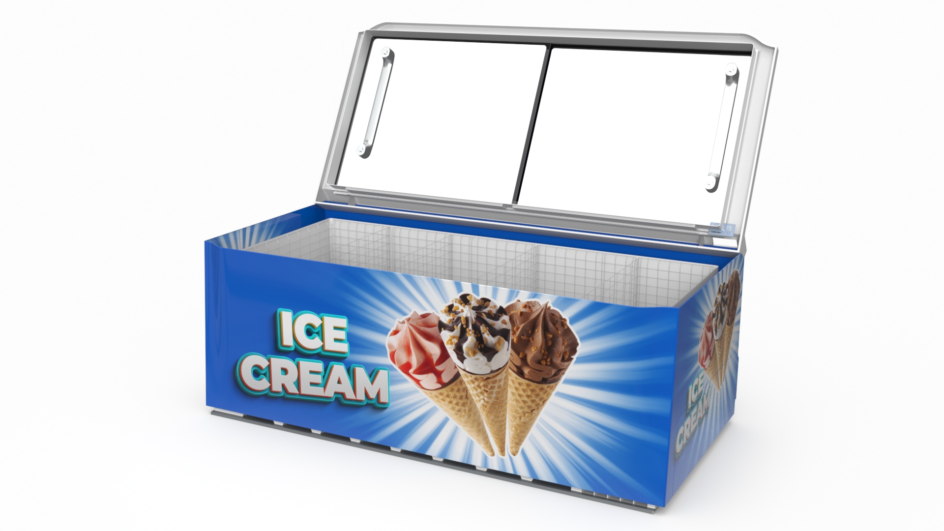 3D model Frosted Ice Cream Freezer