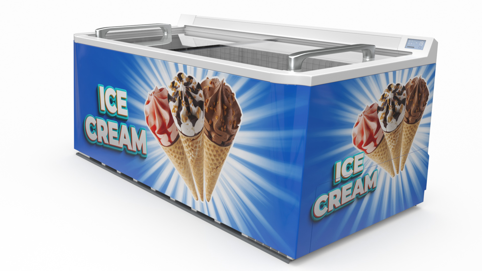 3D model Frosted Ice Cream Freezer