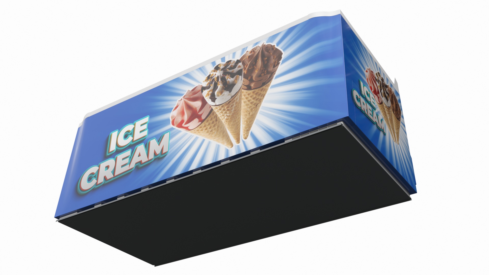 3D model Frosted Ice Cream Freezer