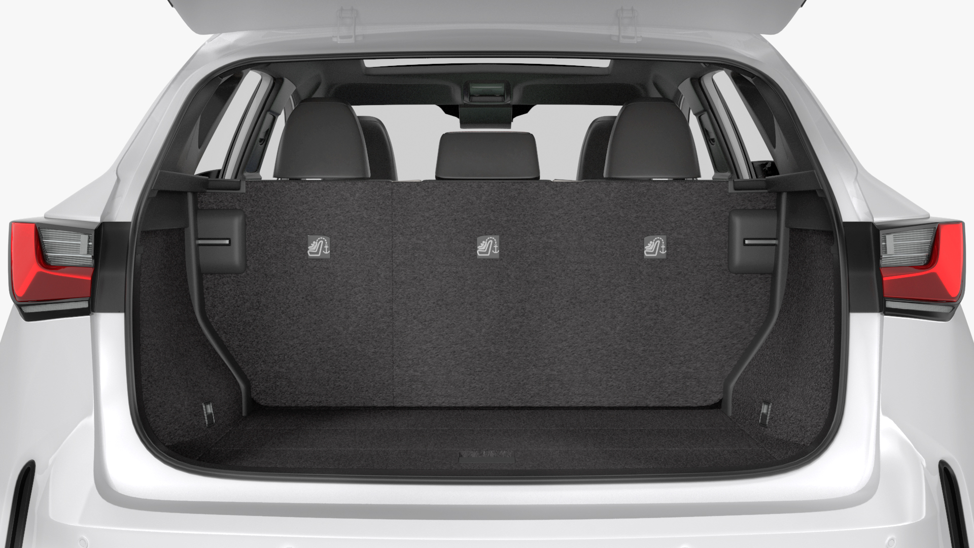 3D model Luxury Hybrid SUV White Simple Interior Rigged for Cinema 4D