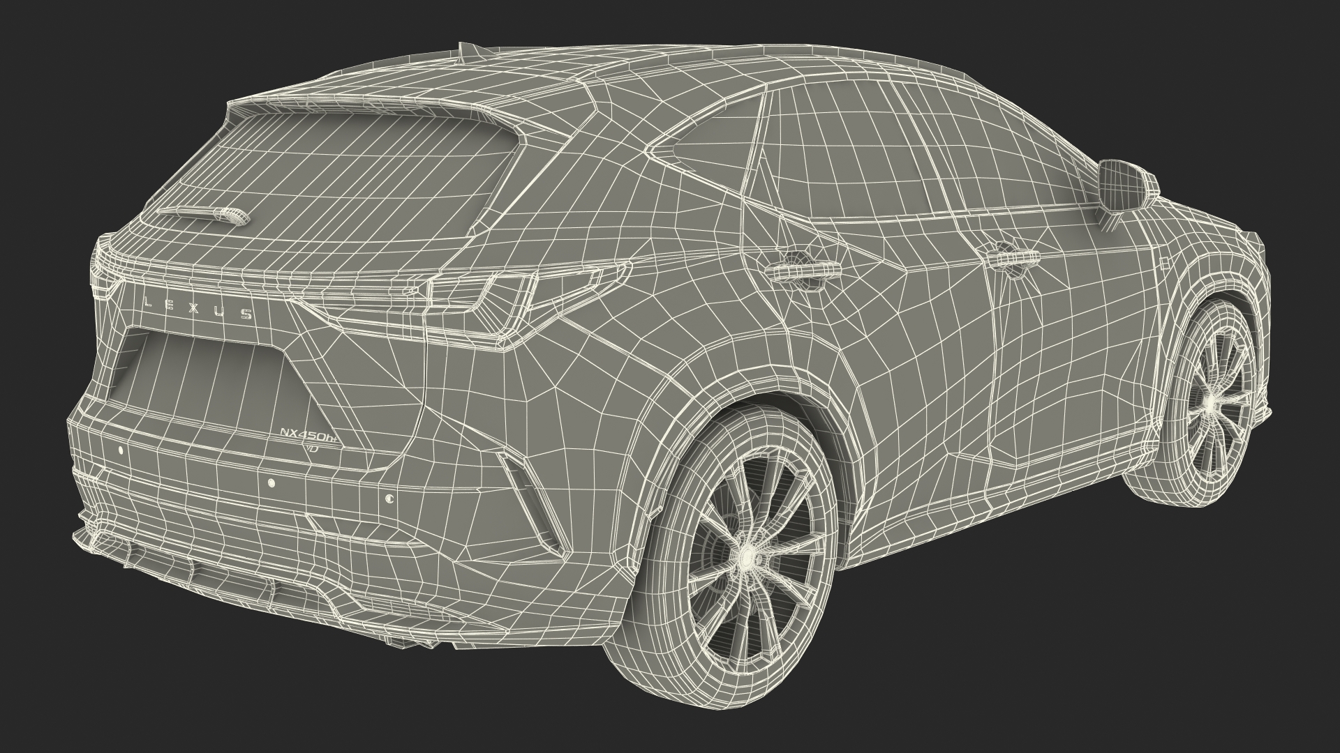 3D model Luxury Hybrid SUV White Simple Interior Rigged for Cinema 4D