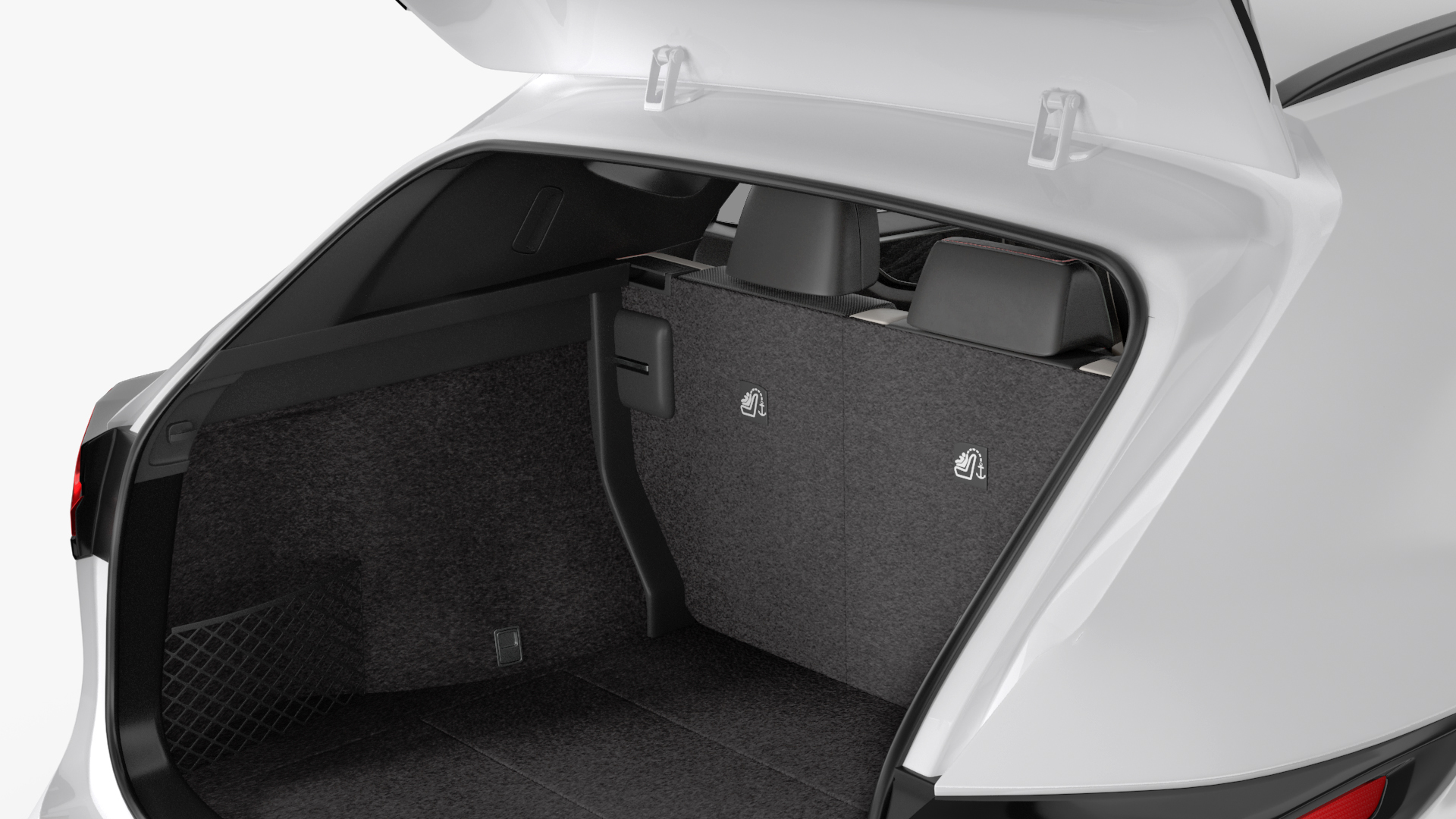 3D model Luxury Hybrid SUV White Simple Interior Rigged for Cinema 4D