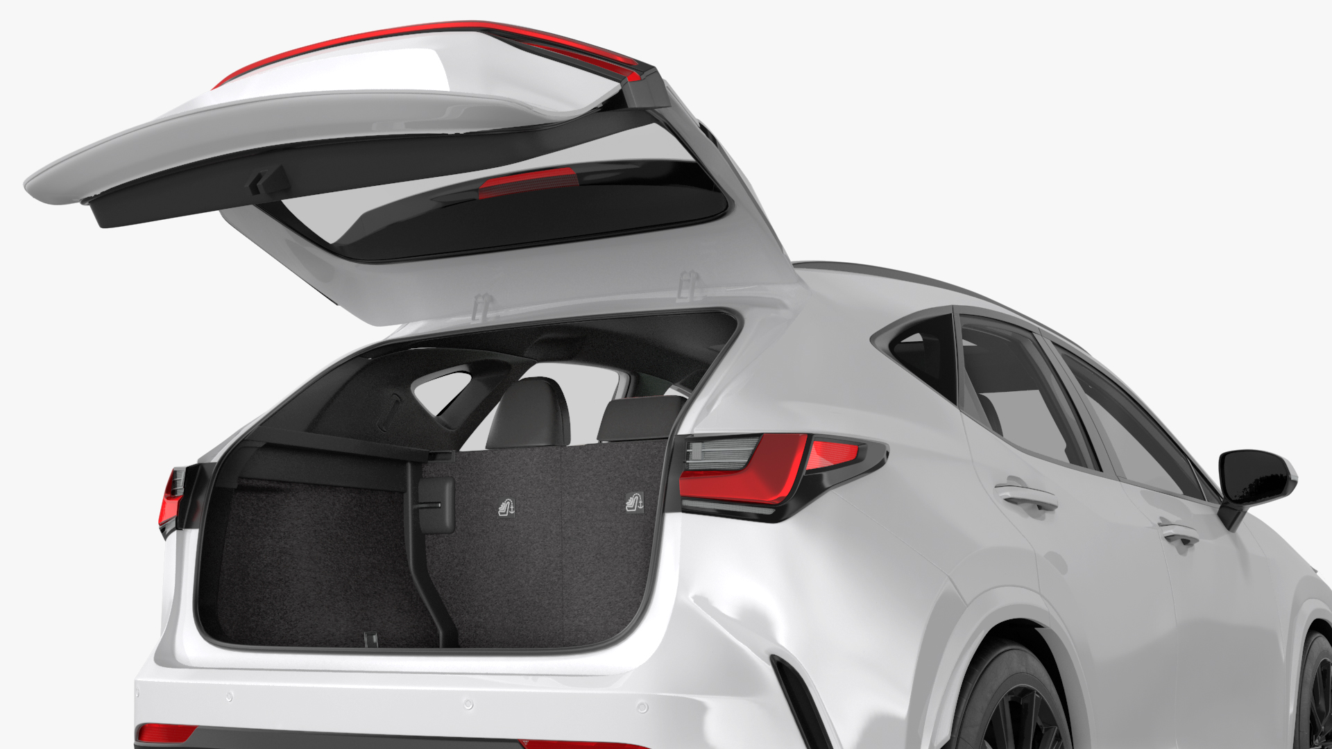 3D model Luxury Hybrid SUV White Simple Interior Rigged for Cinema 4D