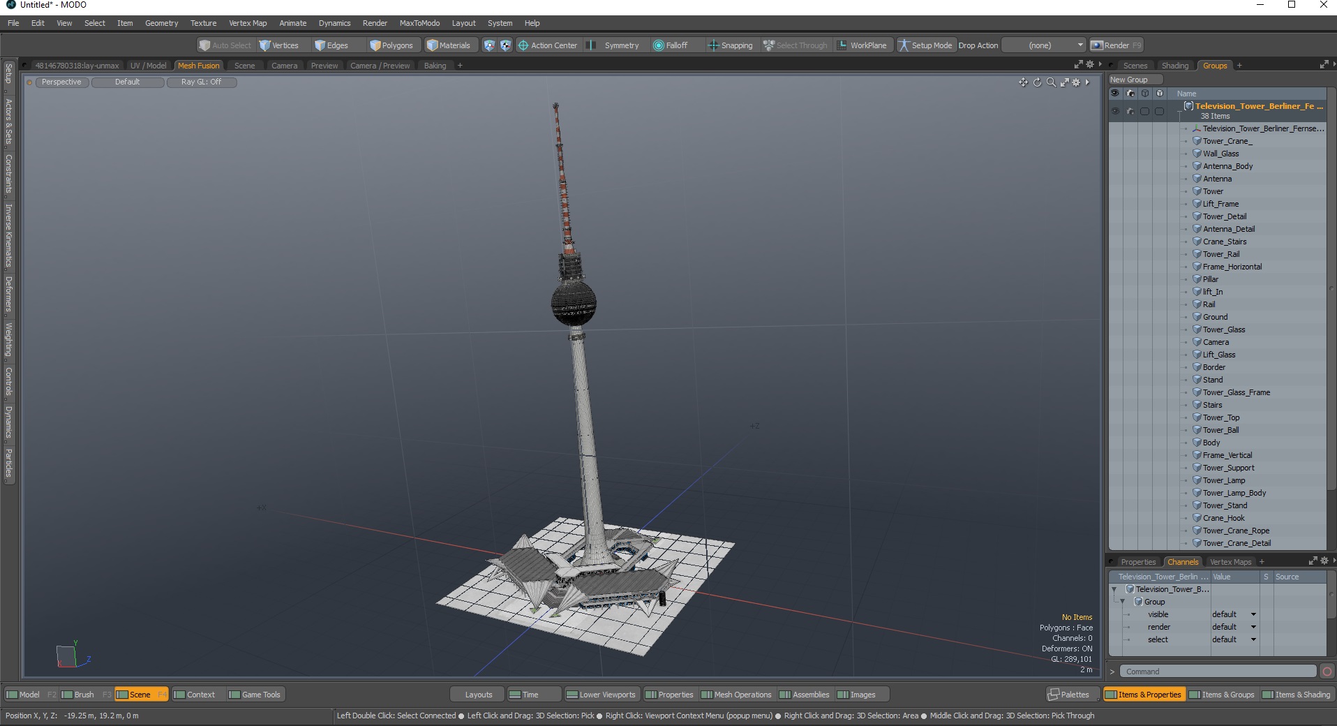 Television Tower Berliner Fernsehturm 3D