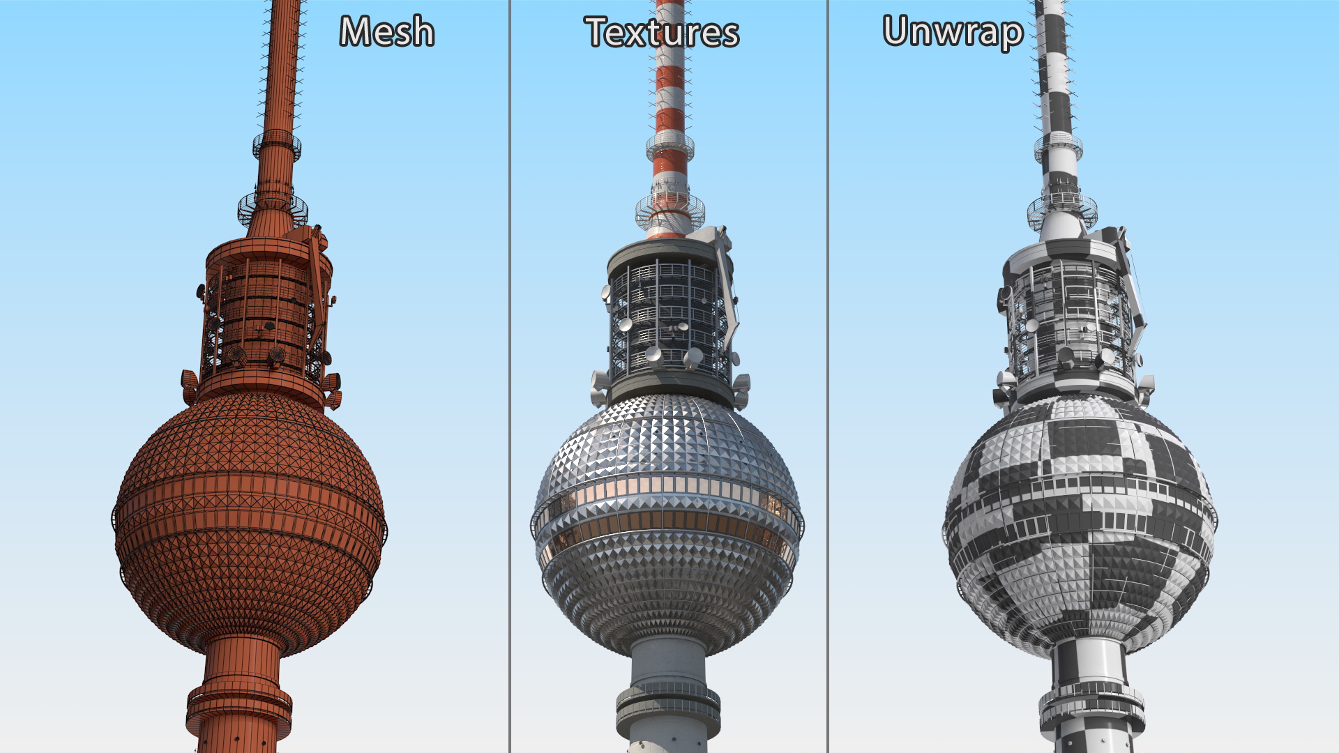 Television Tower Berliner Fernsehturm 3D