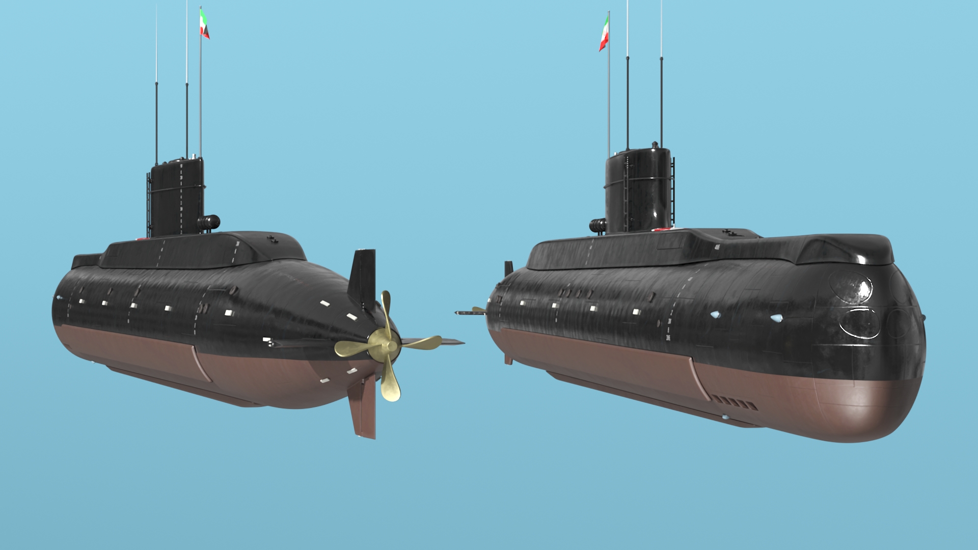 Iranian Fateh Semi Heavy Submarine 3D model