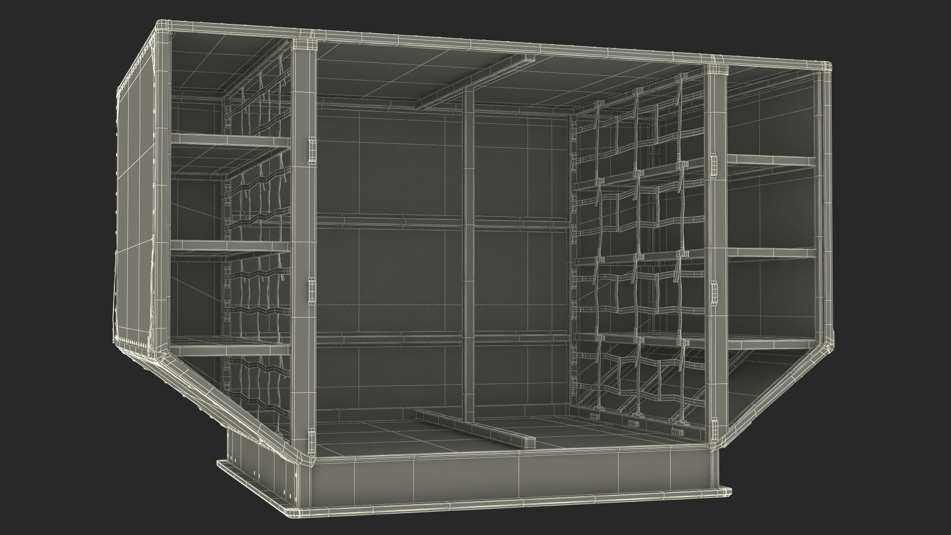 Old Airport Cargo Container 3D