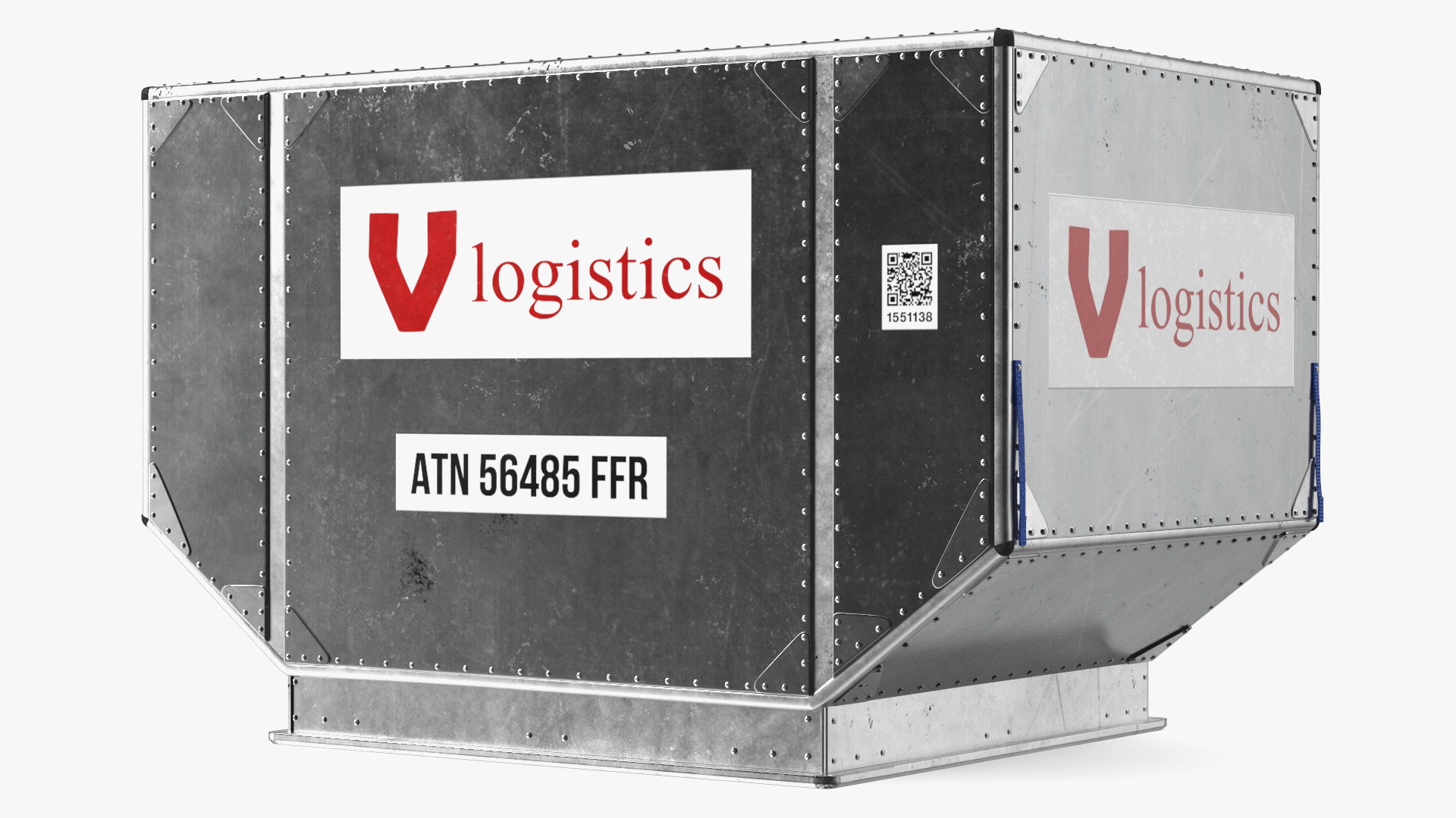 Old Airport Cargo Container 3D