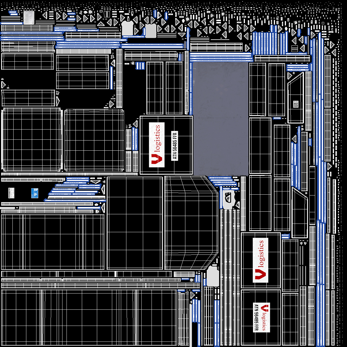 Old Airport Cargo Container 3D