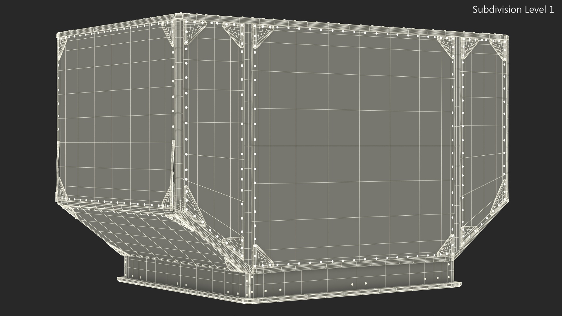 Old Airport Cargo Container 3D
