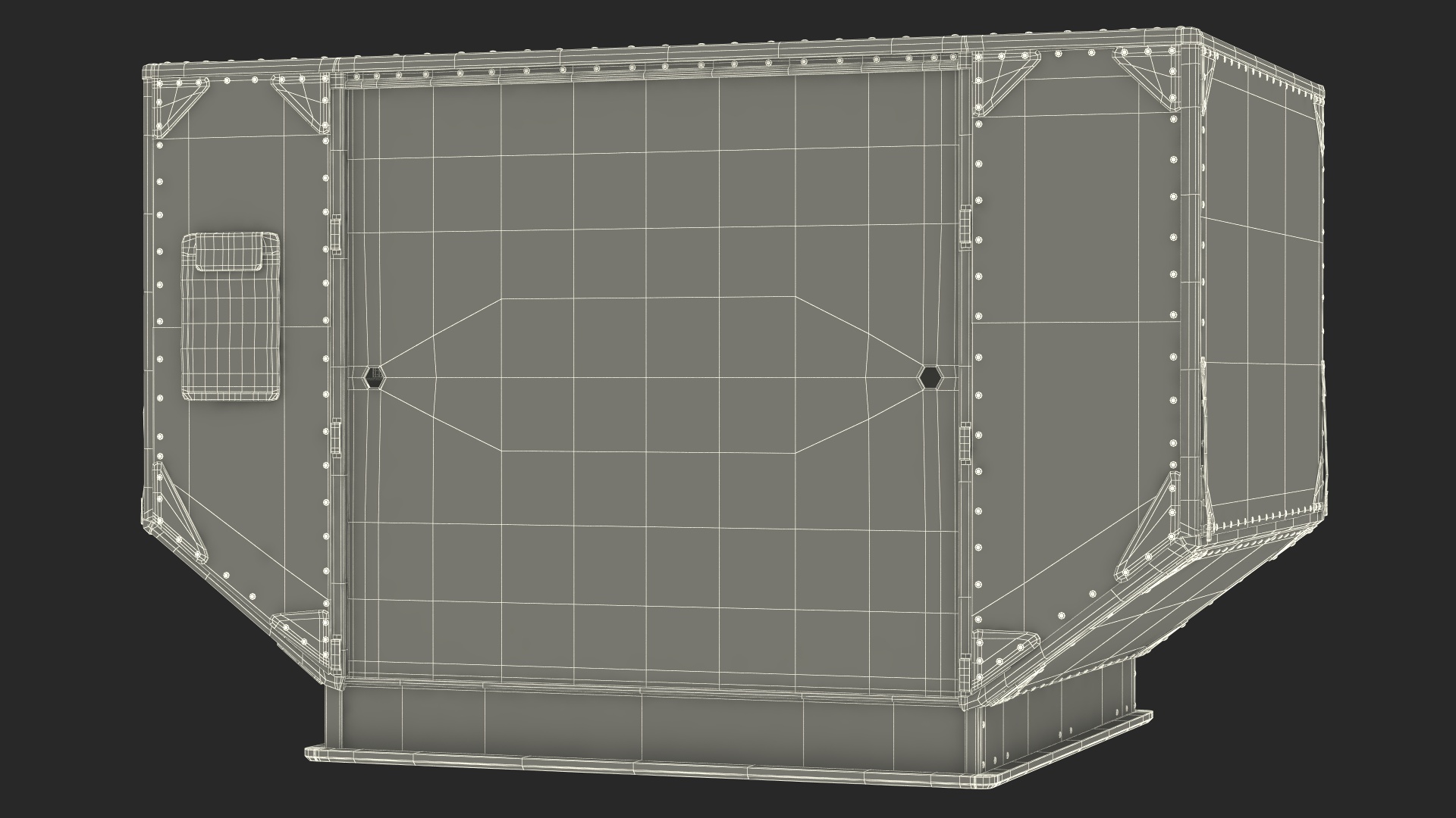 Old Airport Cargo Container 3D