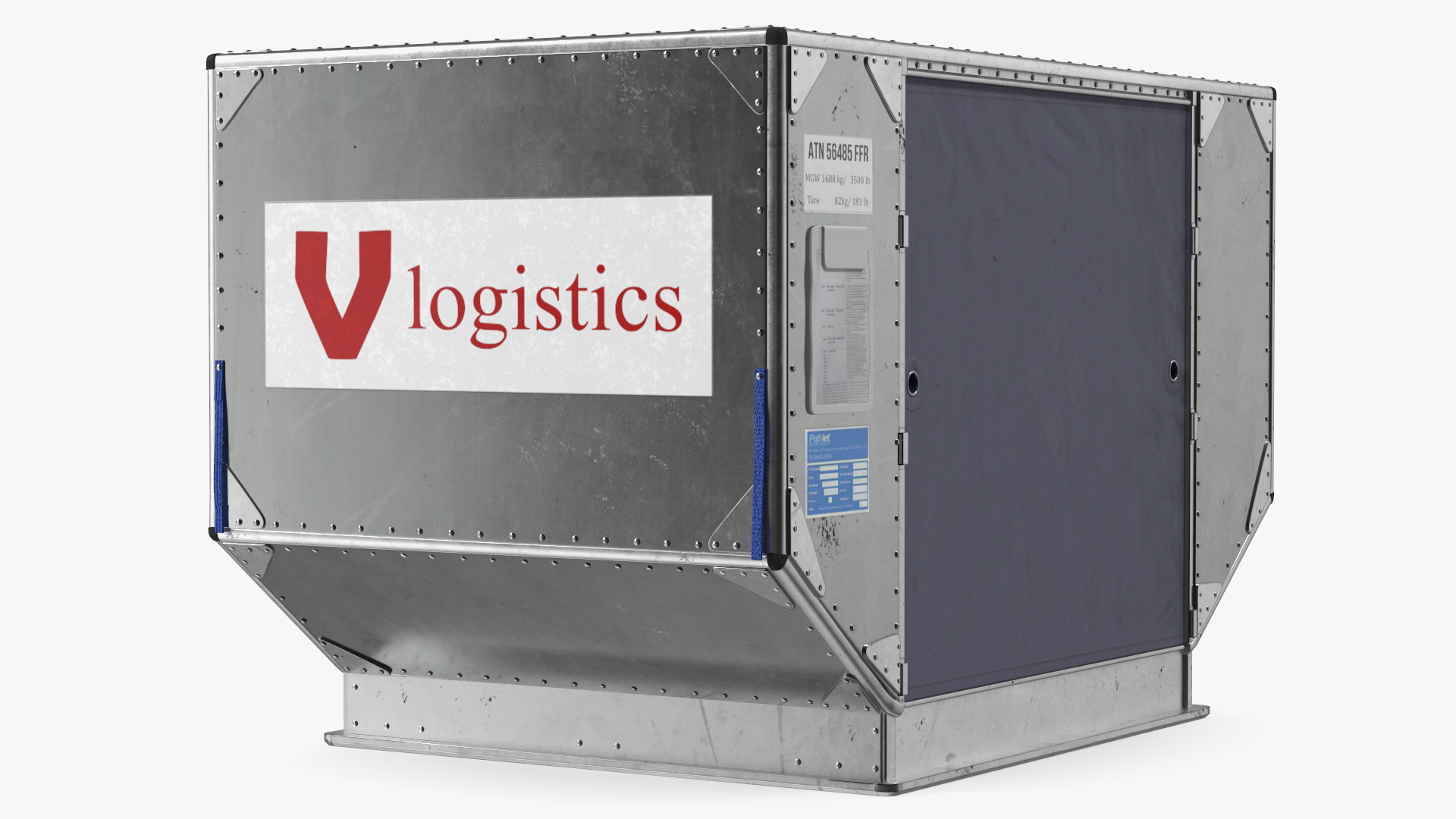 Old Airport Cargo Container 3D