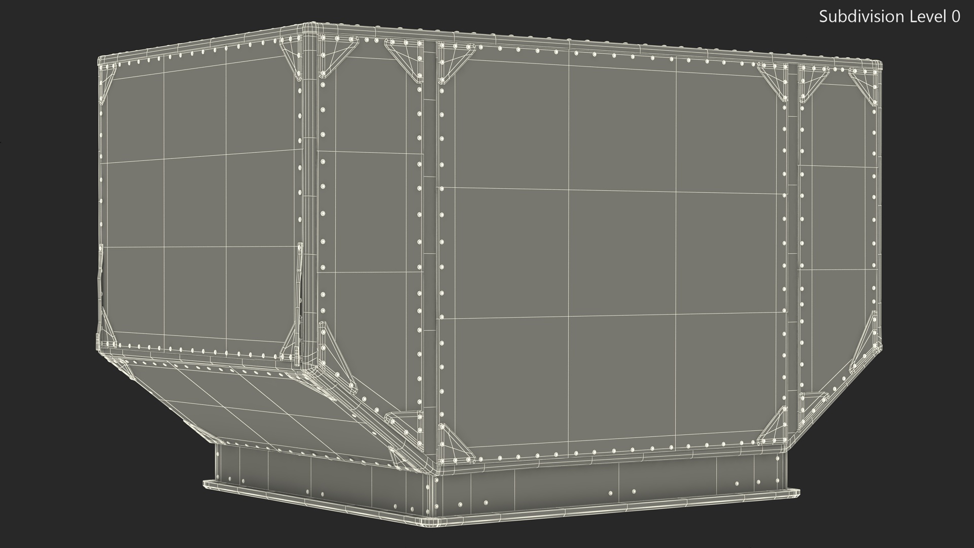 Old Airport Cargo Container 3D