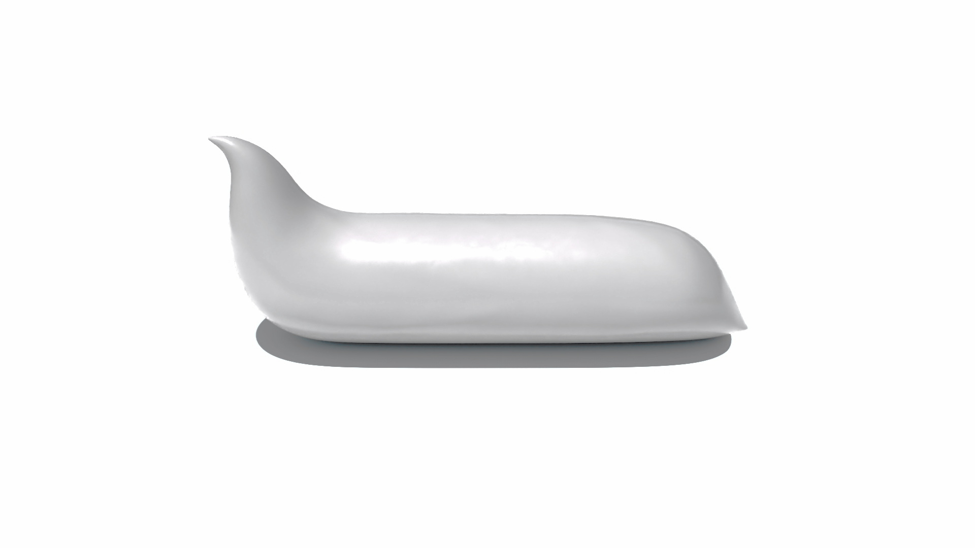 3D Toothpaste Squeezed Portion White model