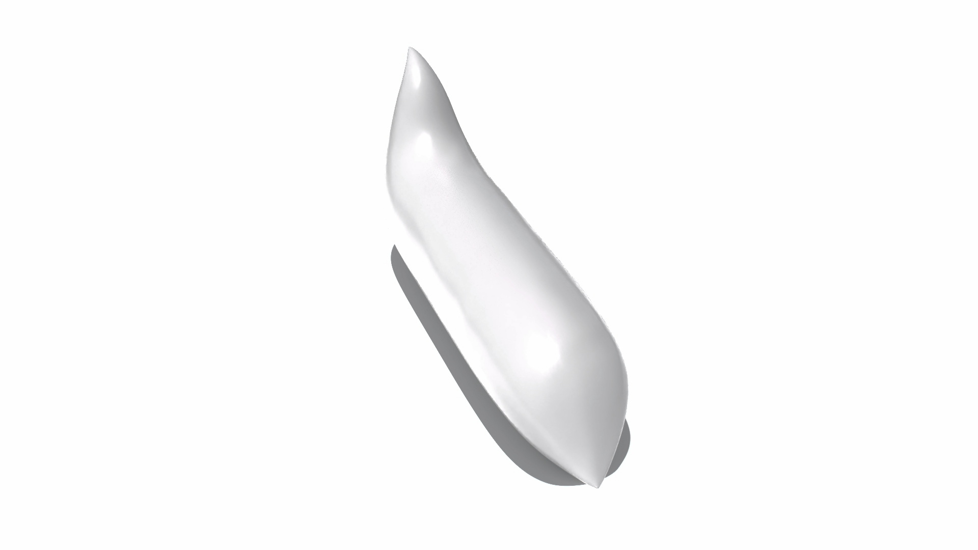 3D Toothpaste Squeezed Portion White model