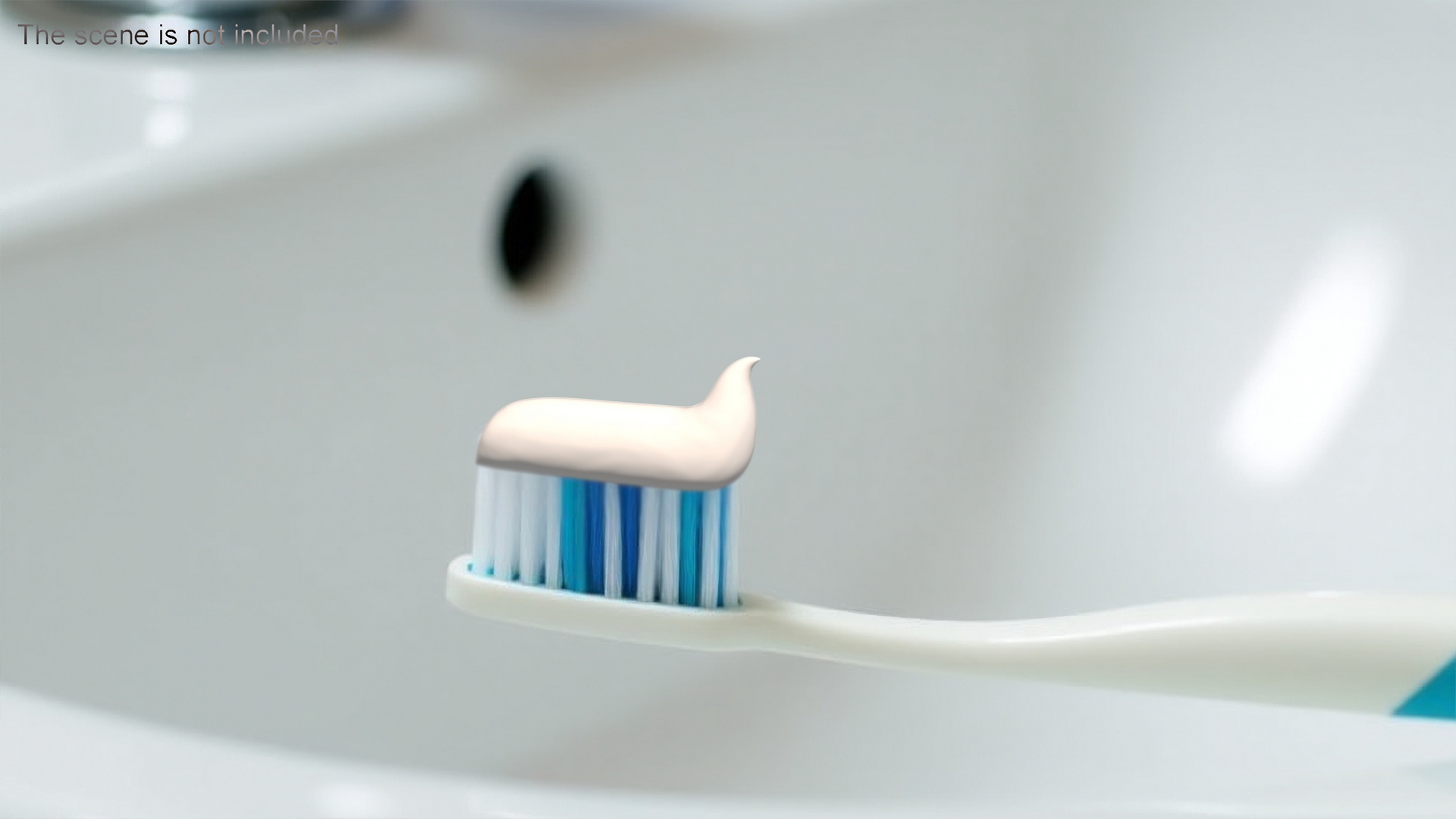 3D Toothpaste Squeezed Portion White model