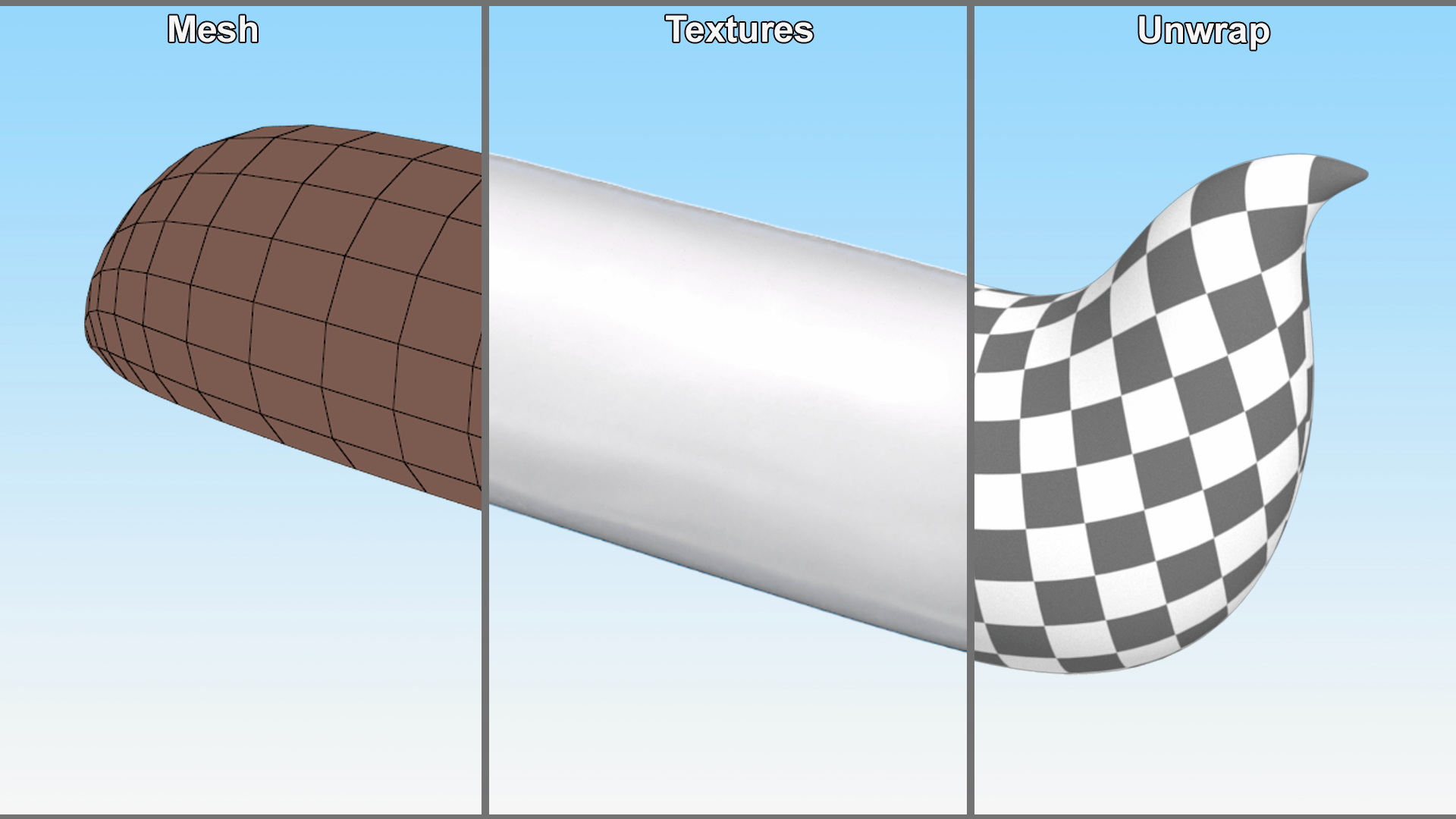 3D Toothpaste Squeezed Portion White model