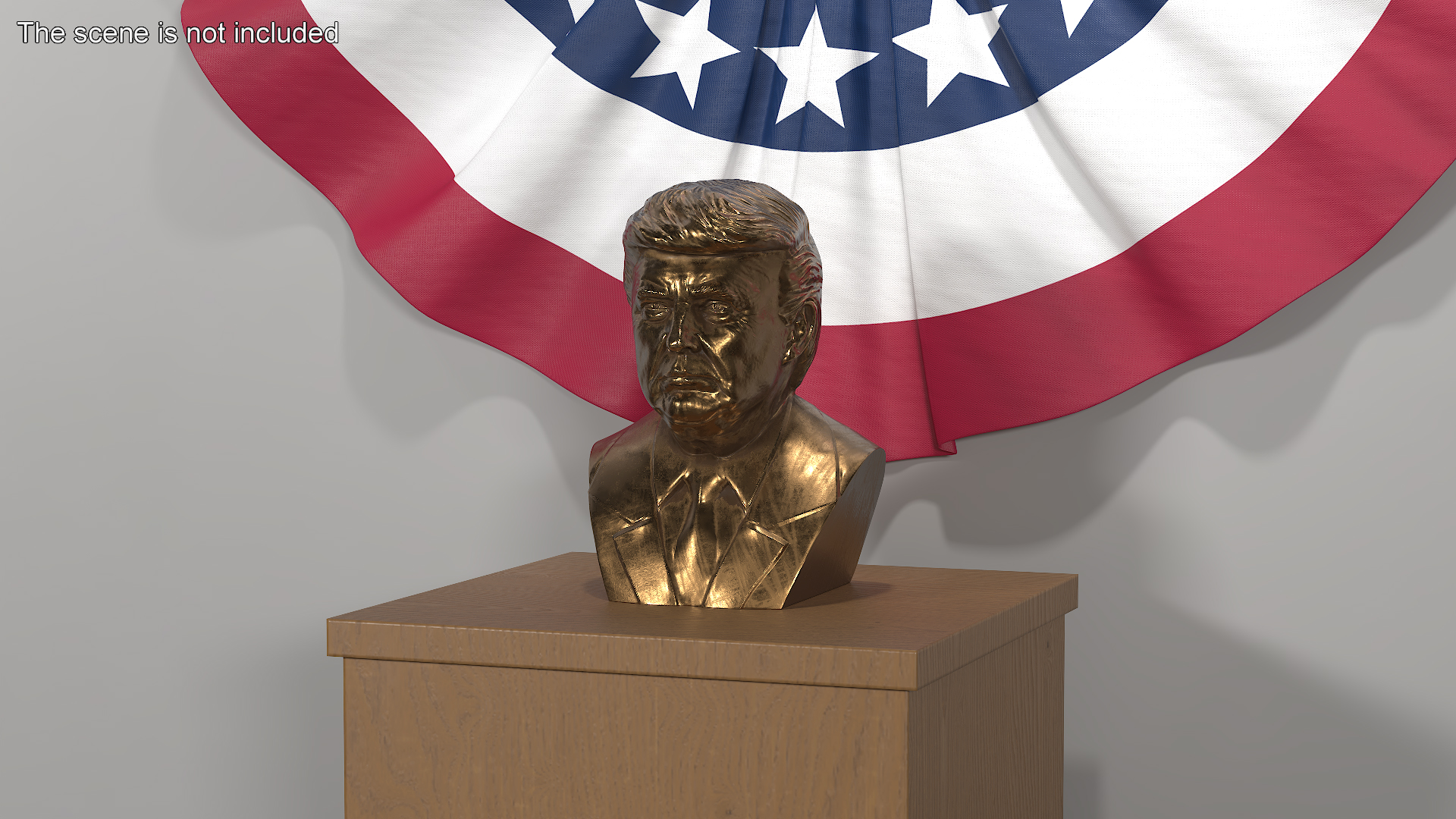 3D model Bronze Bust of Trump