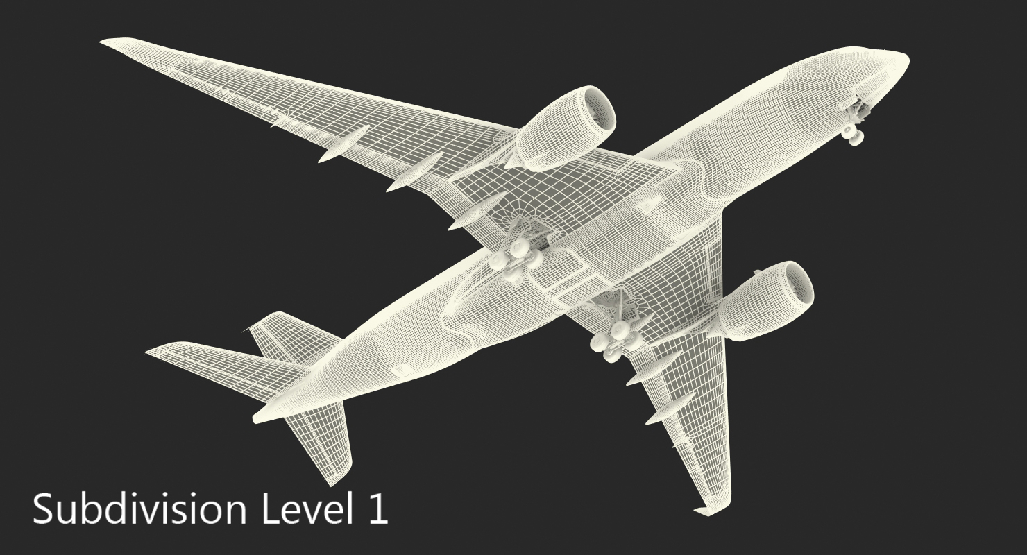 3D Airbus A350 800 Qatar