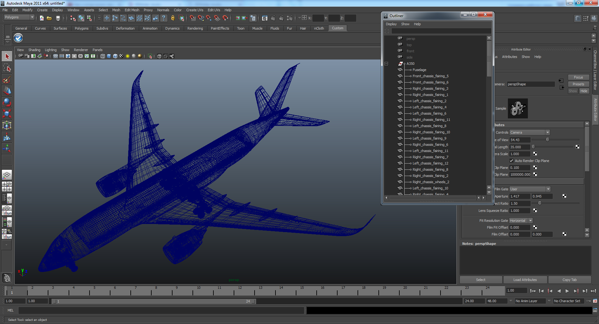 3D Airbus A350 800 Qatar