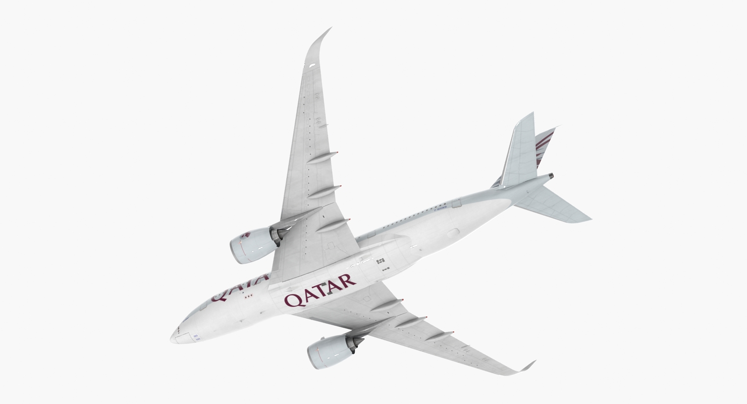 3D Airbus A350 800 Qatar