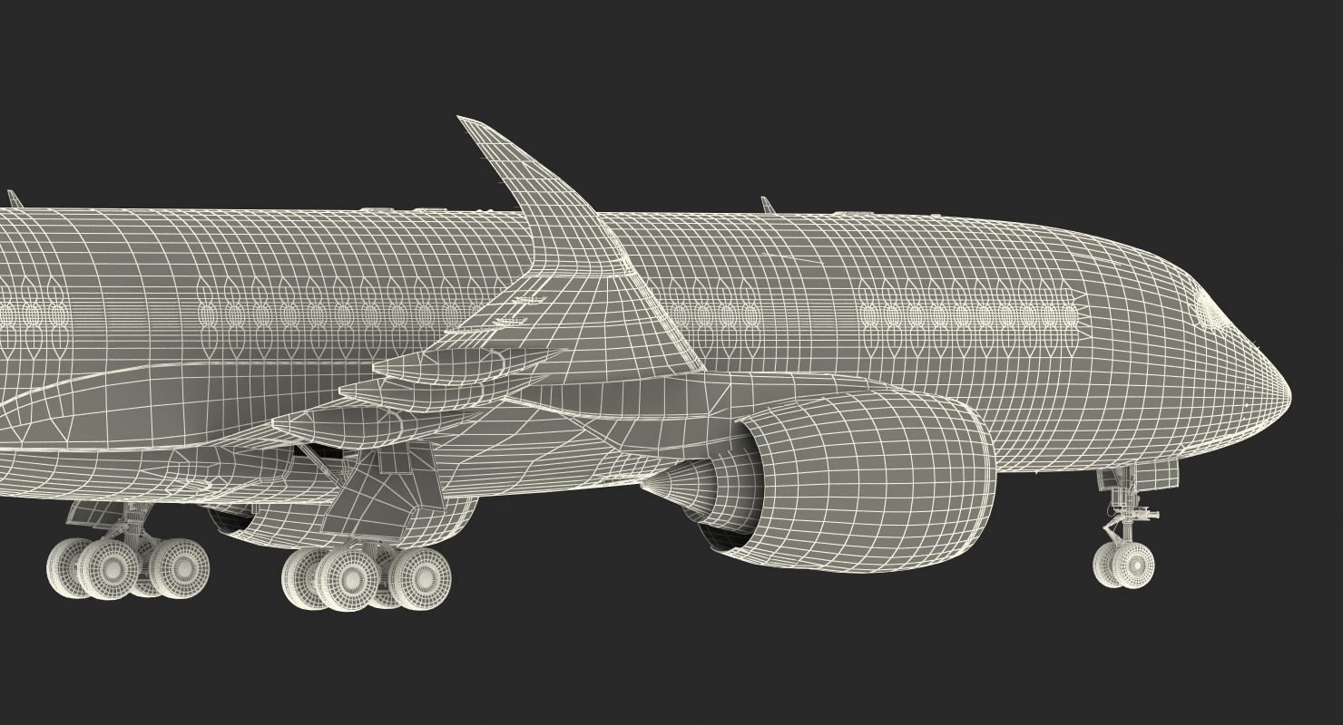 3D Airbus A350 800 Qatar