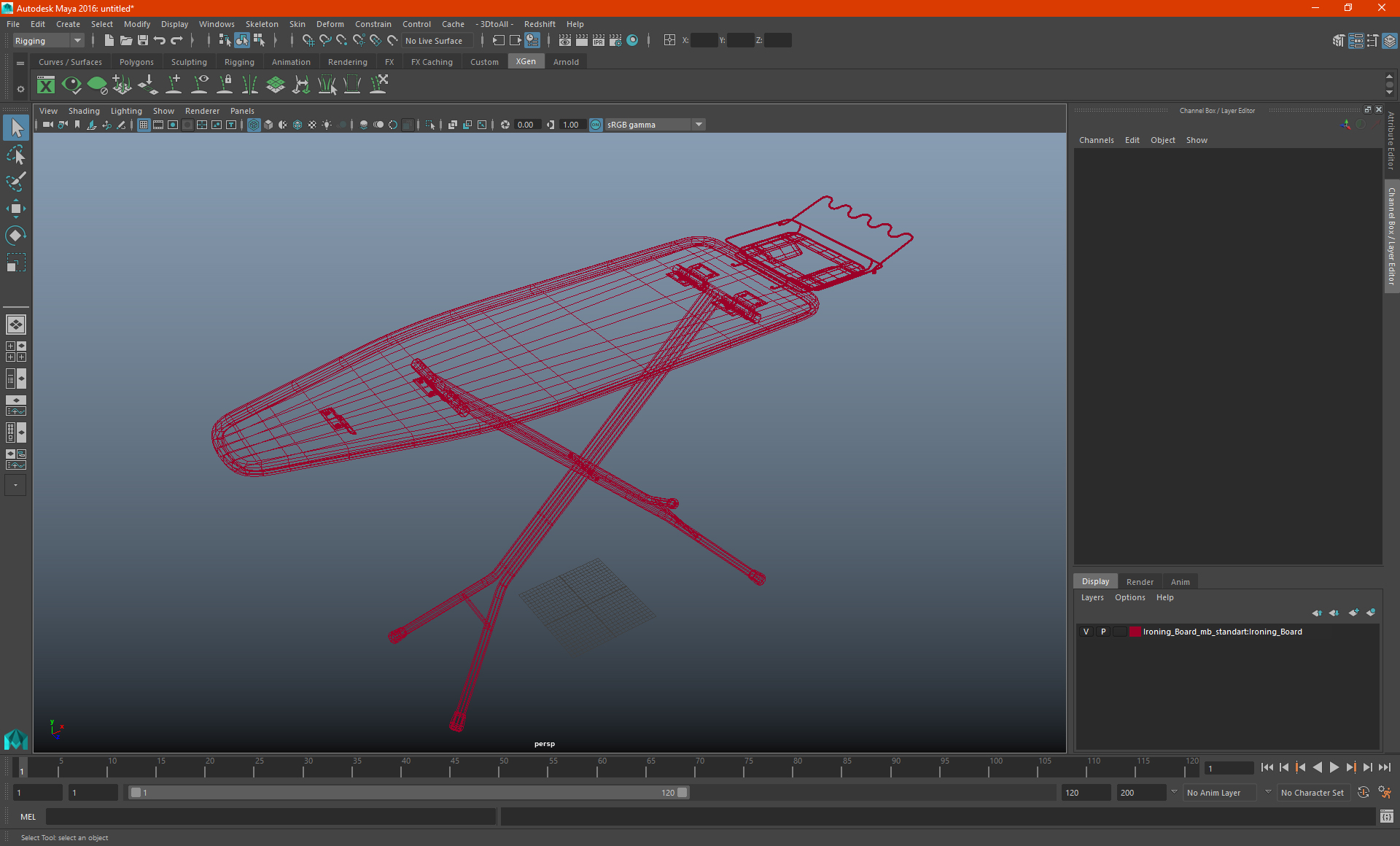 3D Ironing Board model