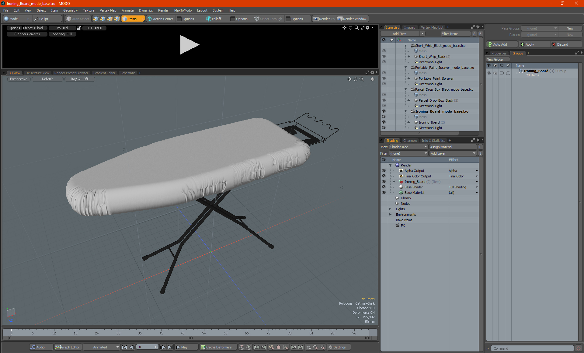 3D Ironing Board model