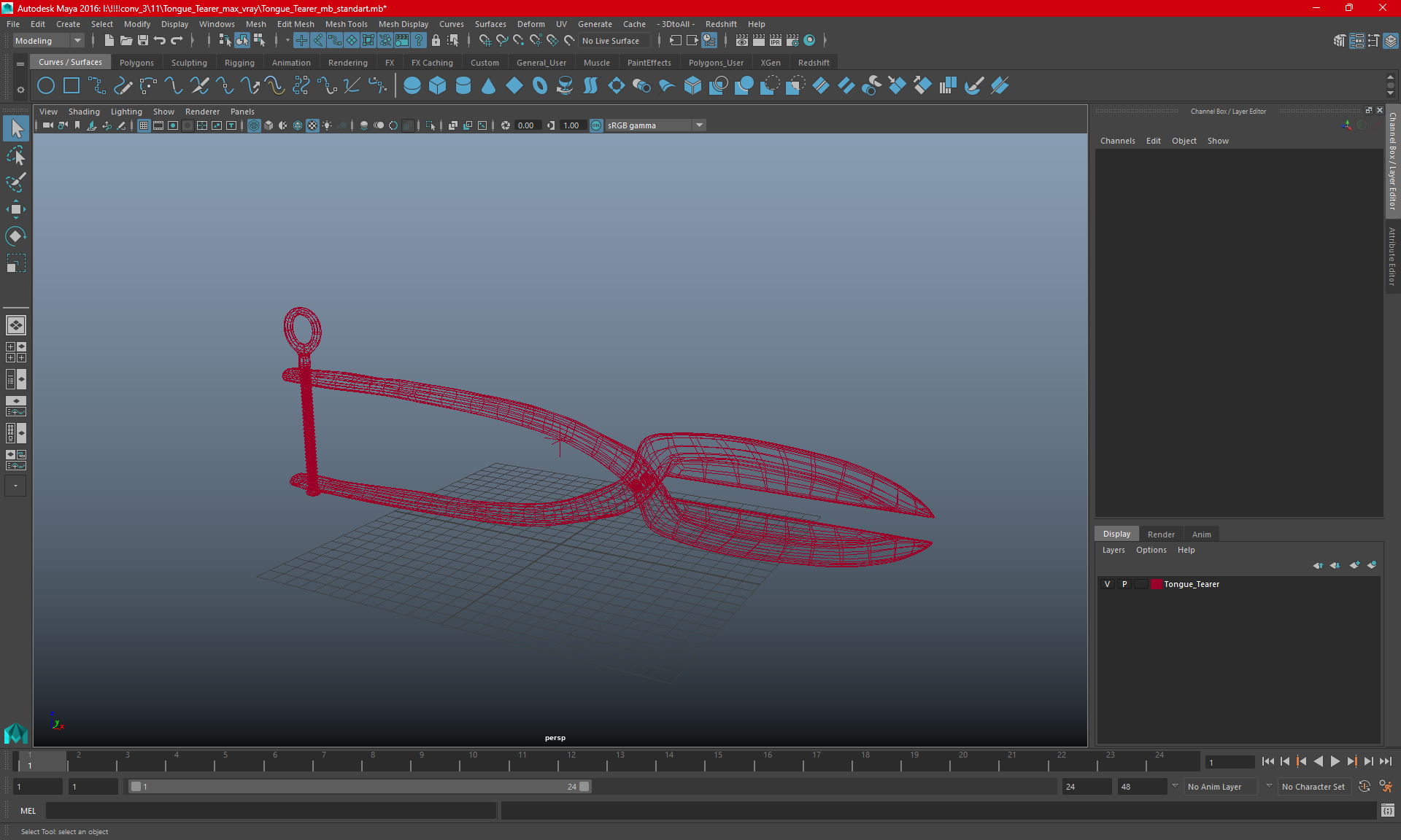 3D Tongue Tearer model
