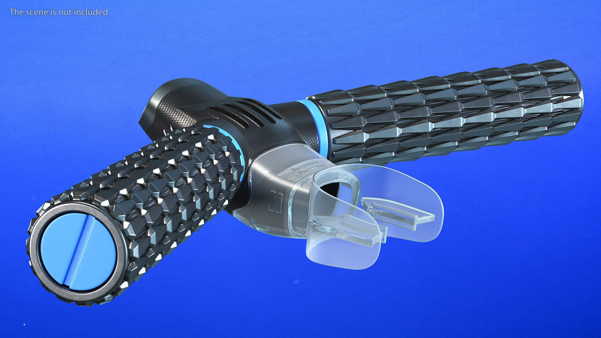Underwater Breathing Device Blue 3D