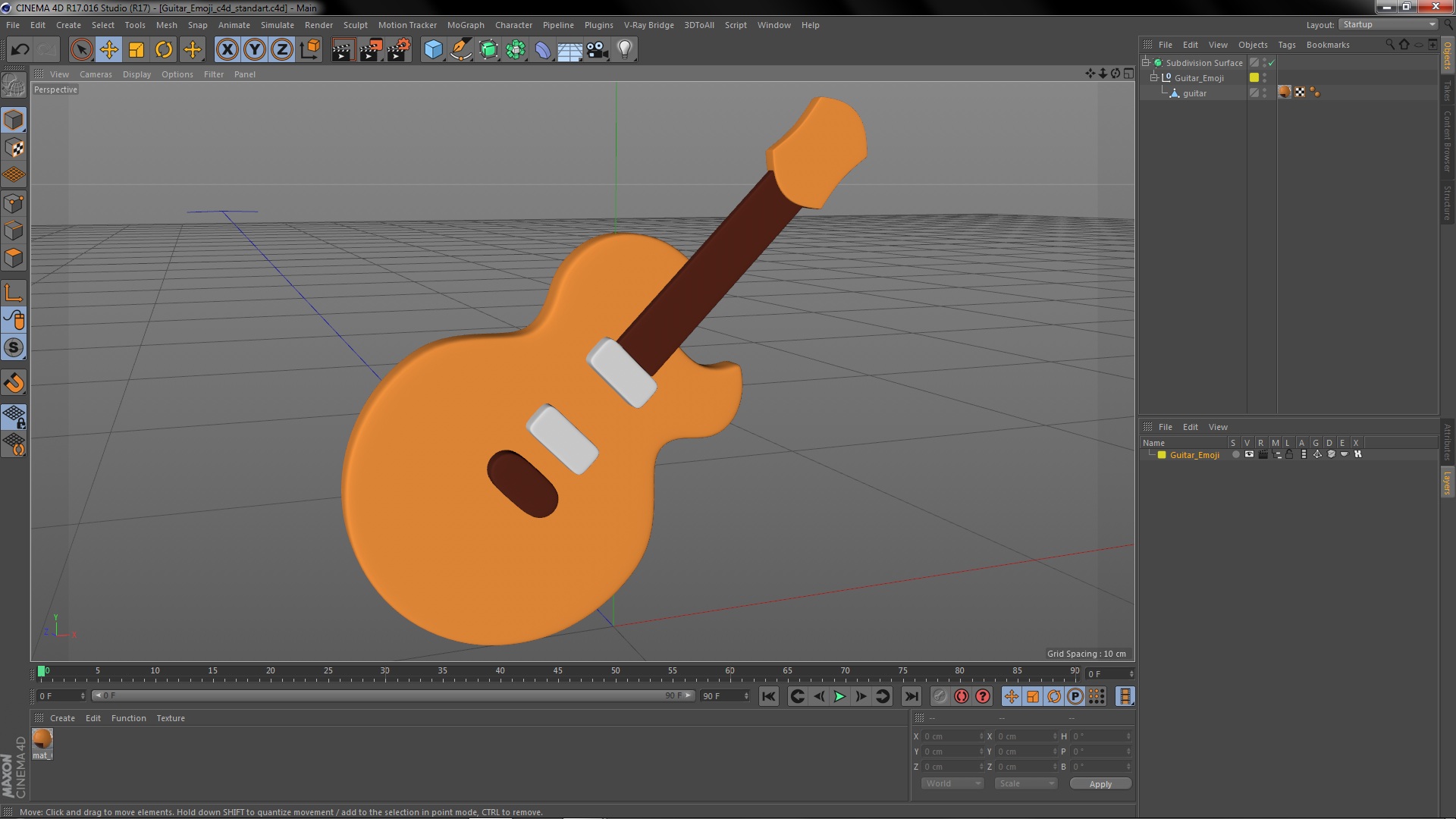 Guitar Emoji 3D