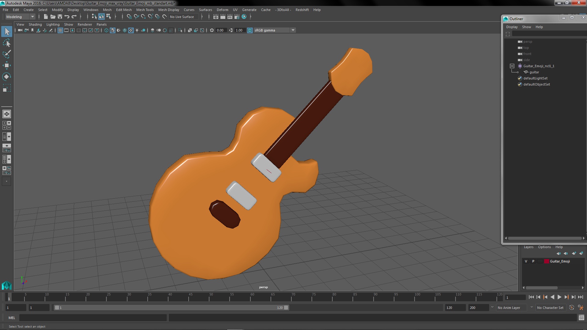 Guitar Emoji 3D